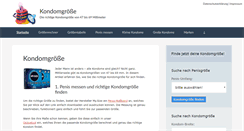 Desktop Screenshot of kondomgroesse.com
